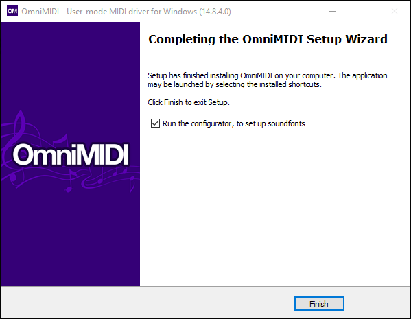 Tick the box to configure OmniMIDI